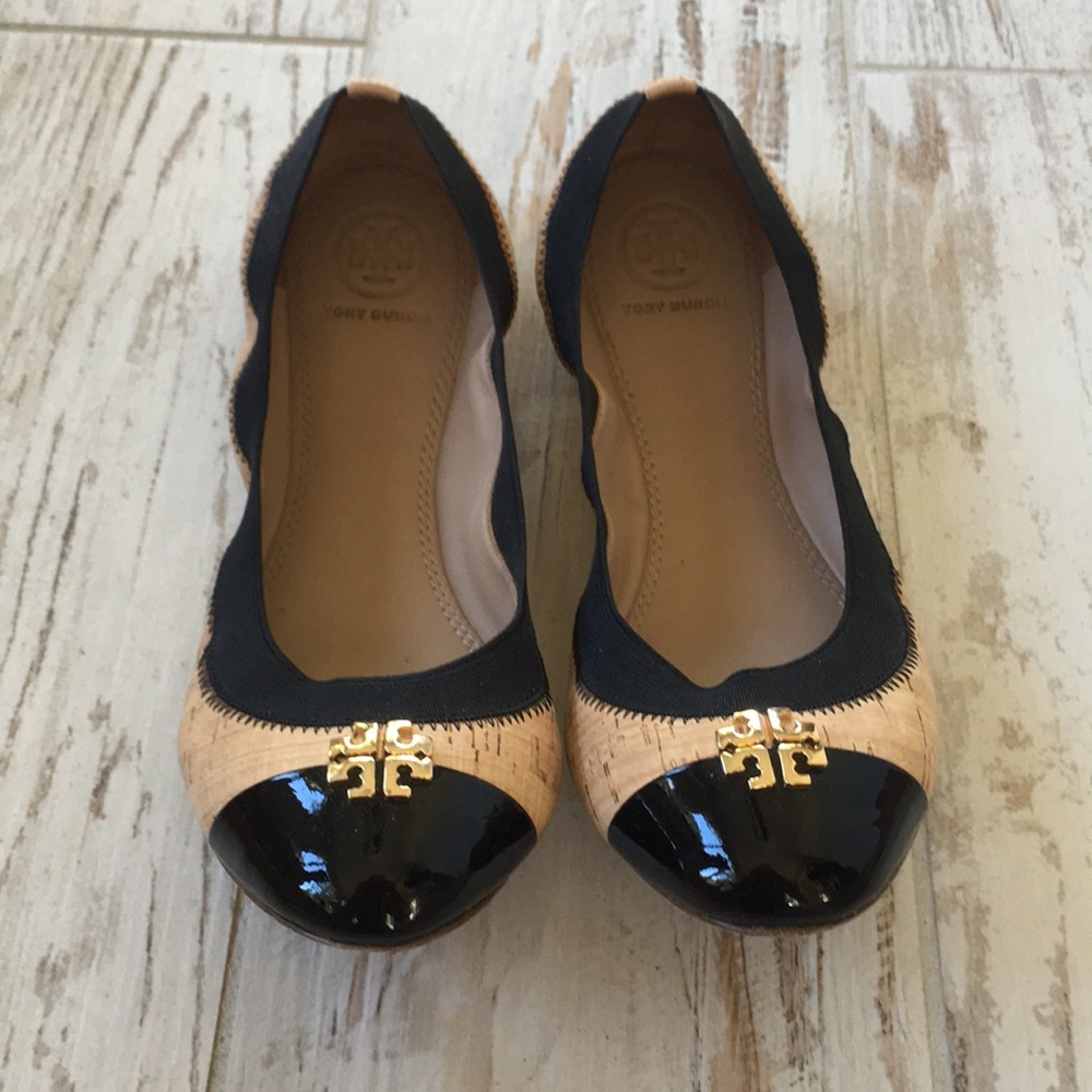 Tory Burch size 7 cork Jolie Flats